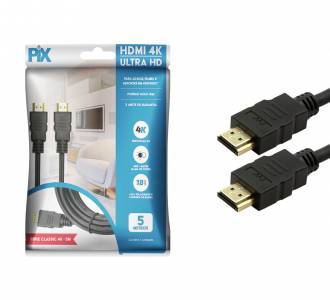 CABO HDMI  5,0MT V2.0 4K S/FILTRO PIX HDR 19P 30AWG 018-2225