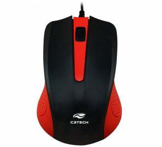 MOUSE USB C3TECH MS-20RD 1000DPI VERMELHO