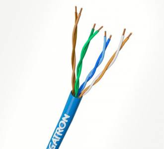 CABO LAN UTP CAT5E ULTRA CFTV 4PX24AWG CCA CX 300MT AZUL