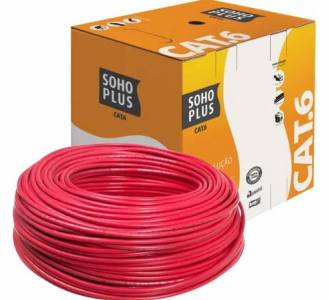 CABO LAN UTP CAT6 FURUKAWA 305MT SOHOPLUS STD 24X4P CMX VERMELHO 23400207