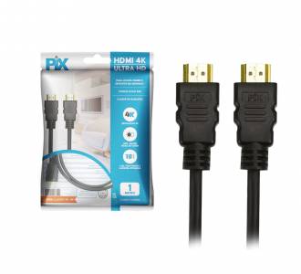 CABO HDMI  1,0MT V2.0 4K S/FILTRO PIX HDR 19P 32AWG 018-2221