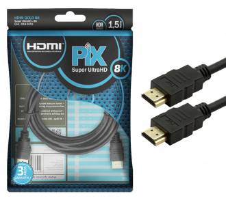 CABO HDMI  1,5MT V2.1 8K S/FILTRO PIX HDR 19P 30AWG 018-1015