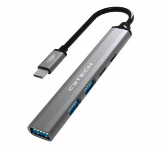 HUB 5 PORTAS USB-C 1P USB 3.0/2P USB 2.0/2P TIPO-C C3TECH HU-P300SI